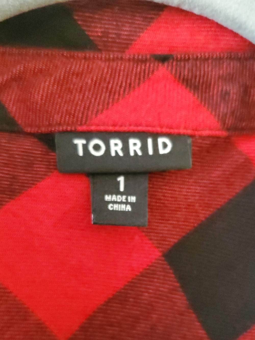 Torrid Lizzie Button Up Shirt In Red And Black Buffalo Check Size 1X - Picture 7 of 10